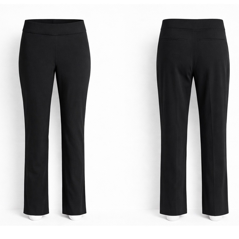 SPANX Black Pull-On Slim Straight Pants – Size Large